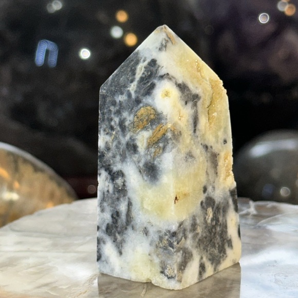 Sphalerite 4 Sided Crystal Point With Druzy! - Picture 3 of 6